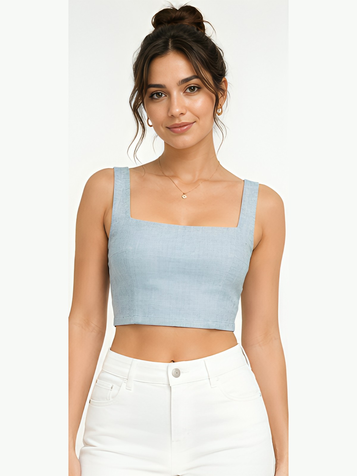 Linen Crop Top