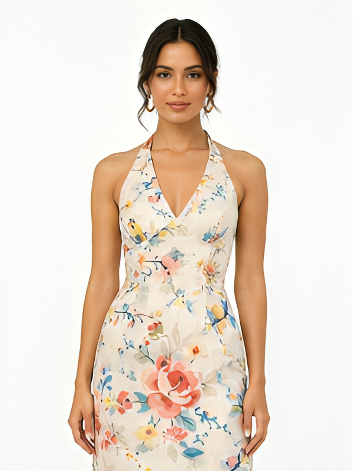Linen Halter Neck Dress