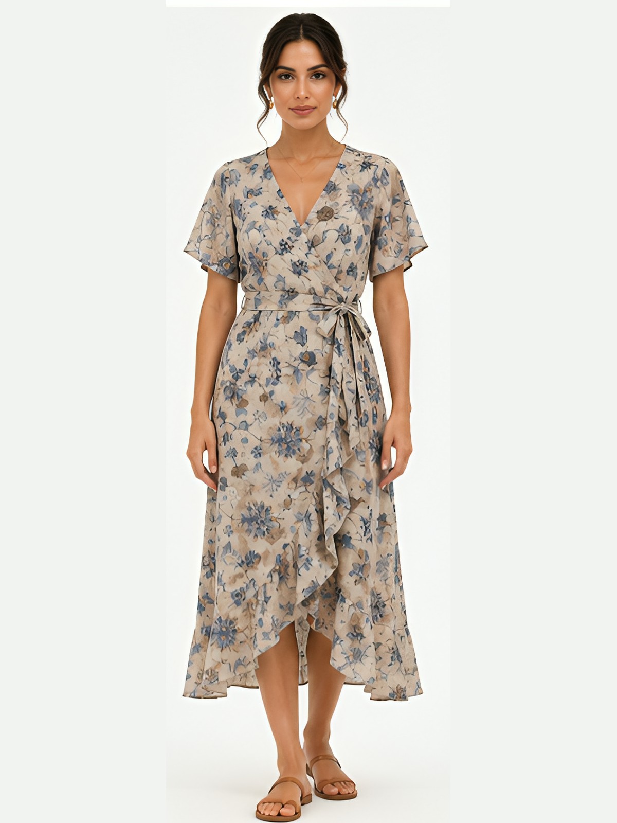 Linen Wrap Dress