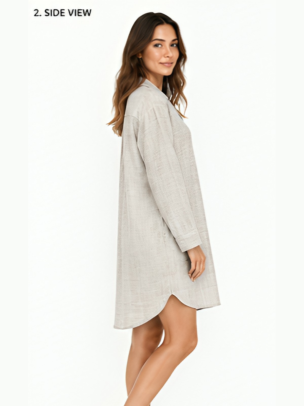Linen-Blend Nightshirt