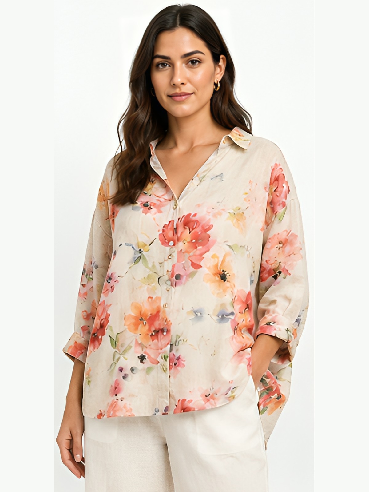 Oversized Linen Blouse