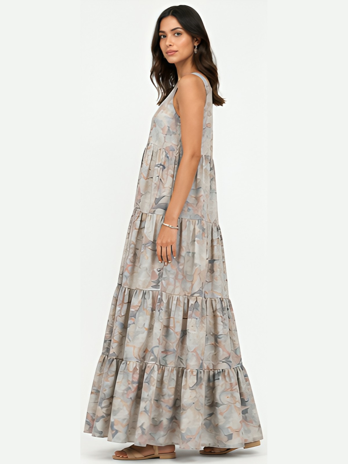 Ruffle Linen Dress