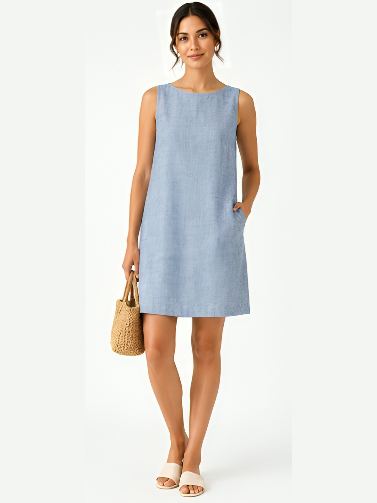 Sleveless Linen Dress